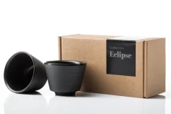 Vaidava Ceramics Eclipse espresso cup, set of 2, black