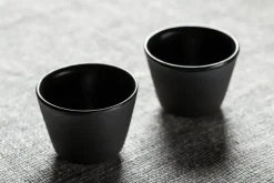 Vaidava Ceramics Eclipse espresso cup, set of 2, black