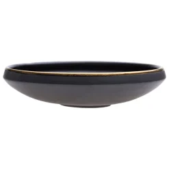 Vaidava Ceramics Eclipse Gold lunch bowl 1,1 L, black - gold