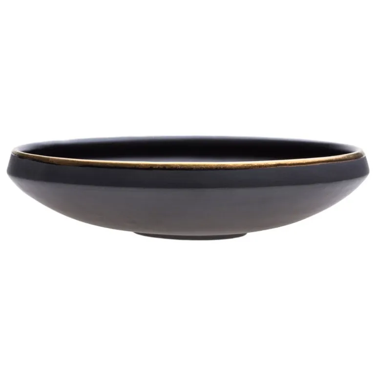 Vaidava Ceramics Eclipse Gold lunch bowl 1,1 L, black - gold