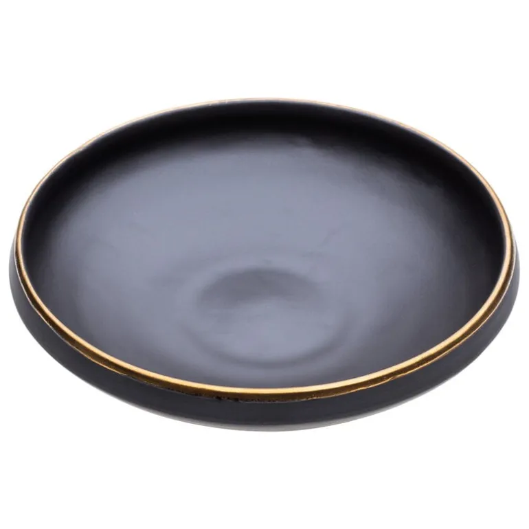 Vaidava Ceramics Eclipse Gold lunch bowl 1,1 L, black - gold