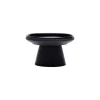 Vaidava Ceramics Eclipse pillar candle holder, black