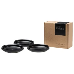 Vaidava Ceramics Eclipse snack plate 11,5 cm, 3 pcs, black