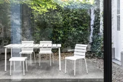 valerie_objects Aligned chair with armrests, off-white