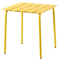 valerie_objects Aligned dining table, 70 x 70 cm, yellow