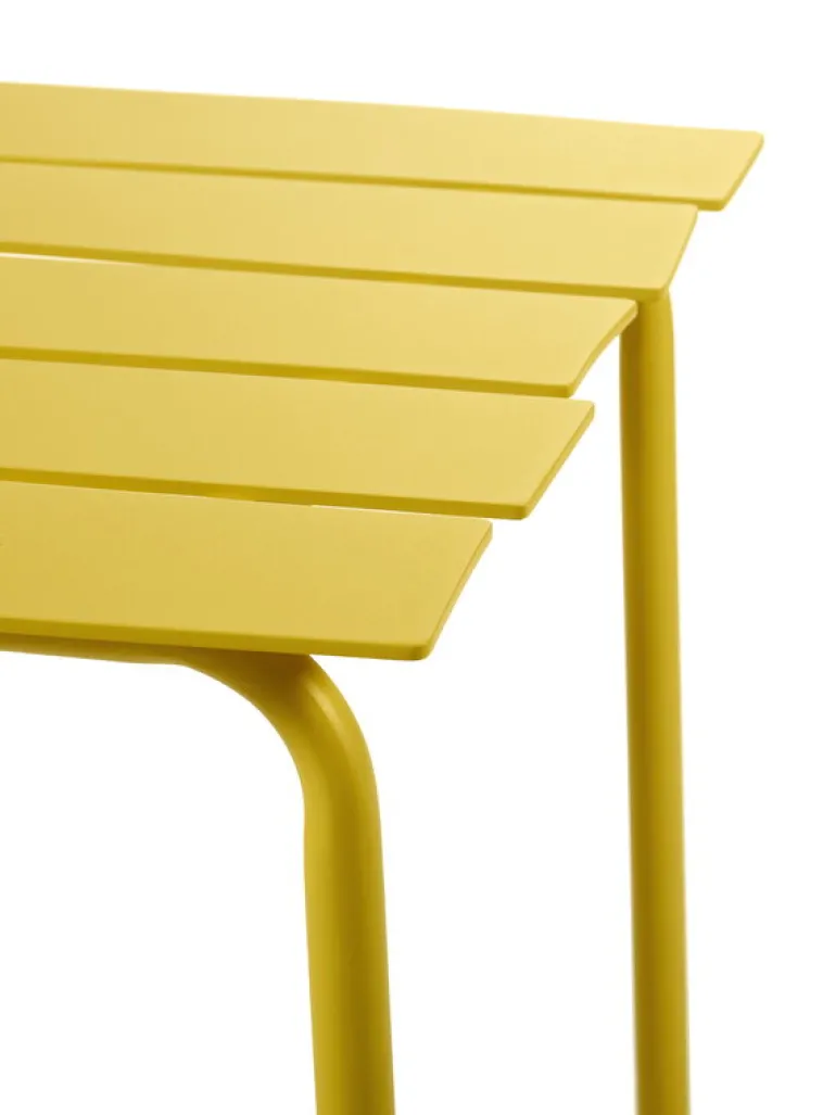 valerie_objects Aligned dining table, 70 x 70 cm, yellow