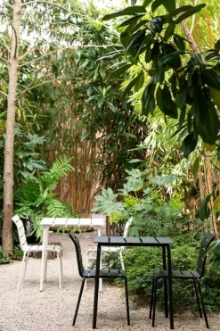 valerie_objects Aligned dining table, 70 x 70 cm, off-white