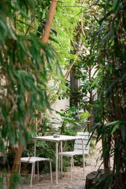 valerie_objects Aligned dining table, 70 x 70 cm, off-white