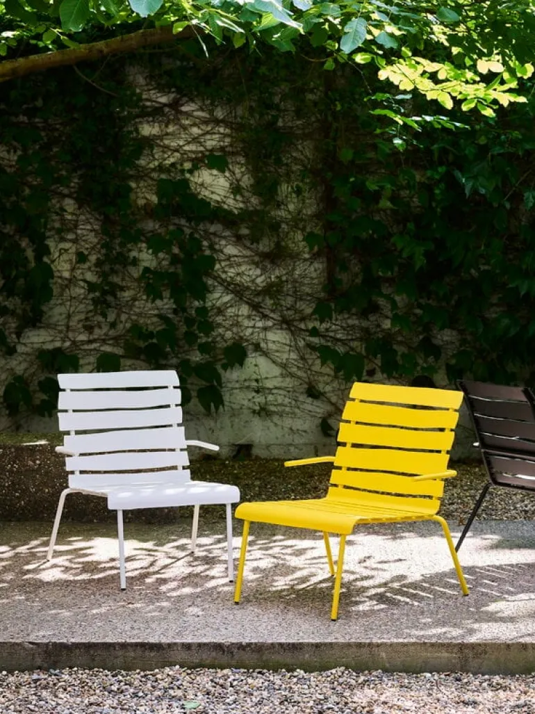 valerie_objects Aligned lounge chair, off-white