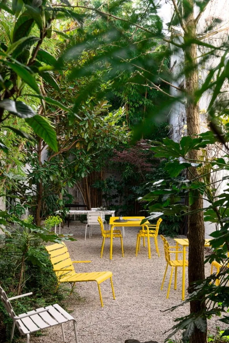 valerie_objects Aligned lounge chair, off-white