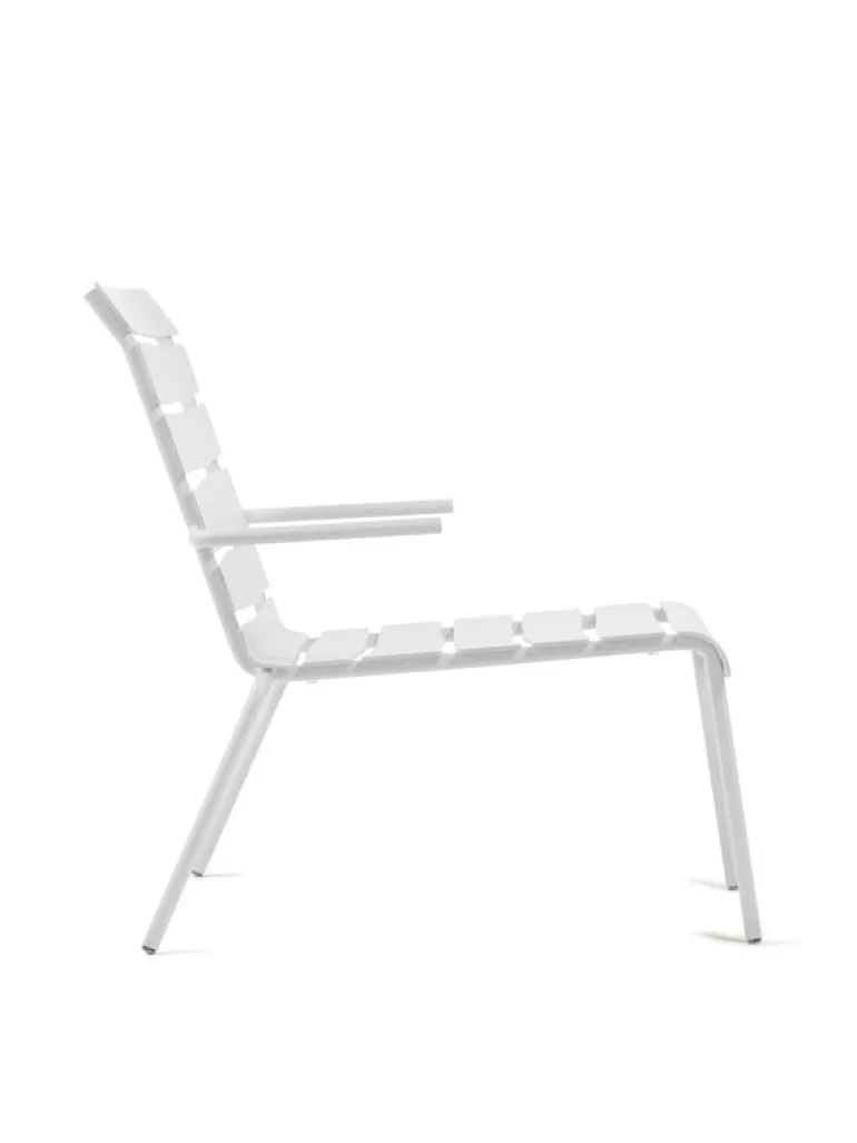 valerie_objects Aligned lounge chair, off-white