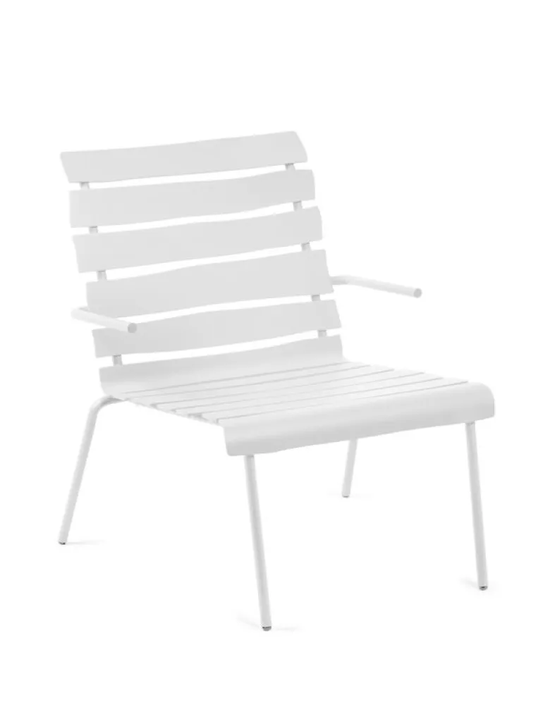 valerie_objects Aligned lounge chair, off-white