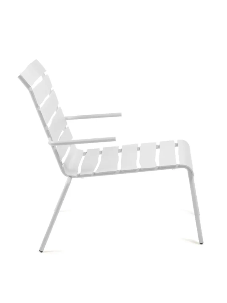 valerie_objects Aligned lounge chair, off-white