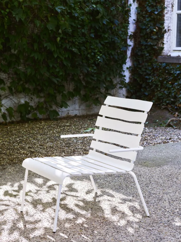 valerie_objects Aligned lounge chair, off-white