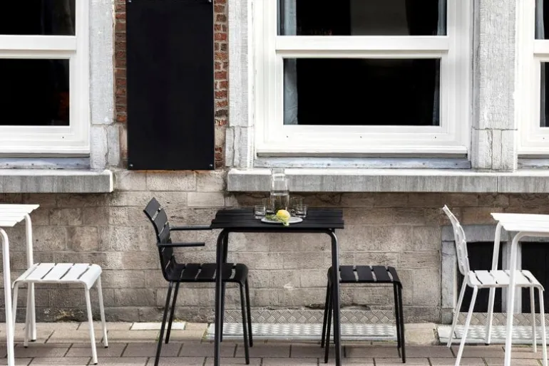 valerie_objects Aligned side table/stool, off-white