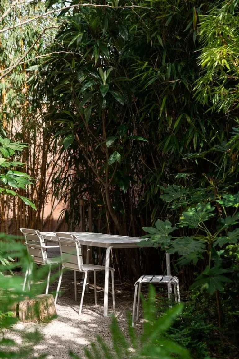 valerie_objects Aligned side table/stool, off-white