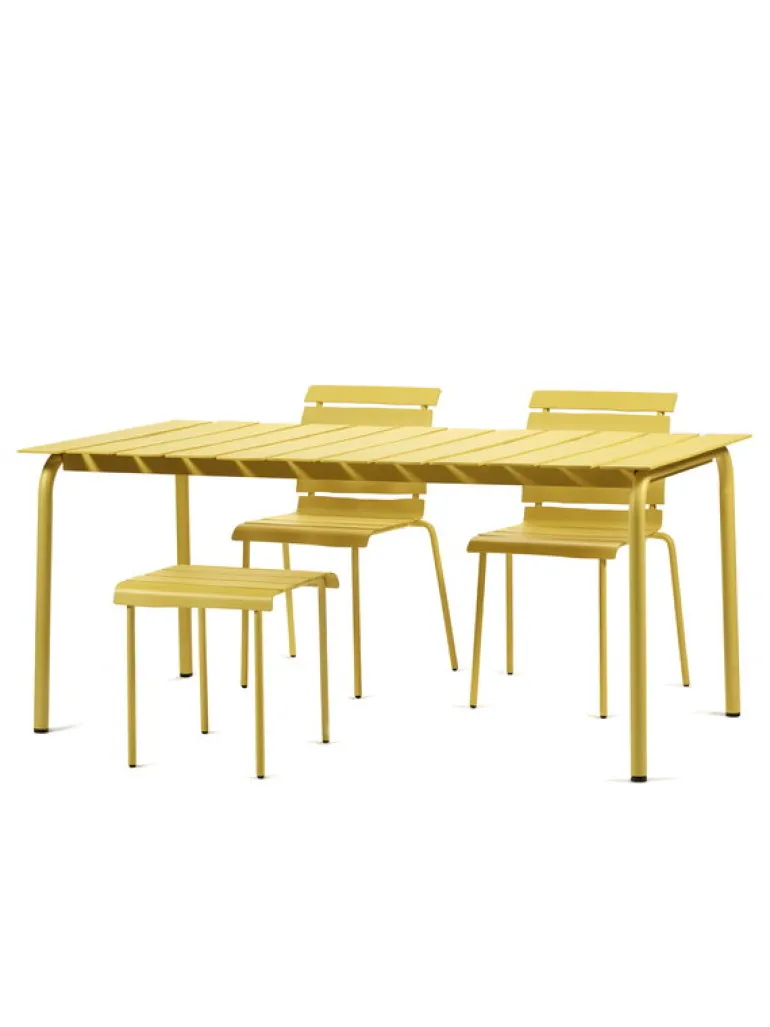 valerie_objects Aligned side table / stool, yellow