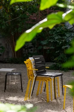 valerie_objects Aligned side table / stool, yellow