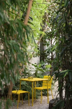 valerie_objects Aligned side table / stool, yellow