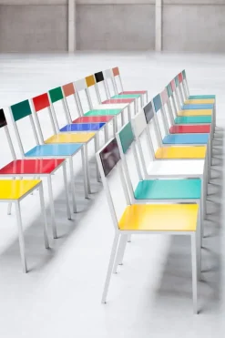 valerie_objects Alu chair, dark blue - green