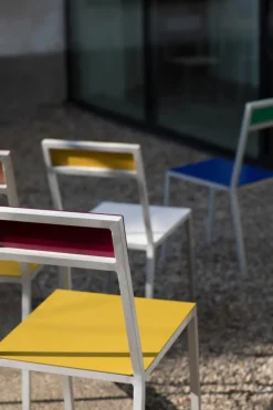 valerie_objects Alu chair, dark blue - green