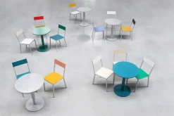 valerie_objects Alu chair, yellow - pink