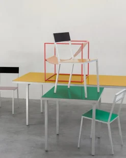 valerie_objects Alu dining table, small, green