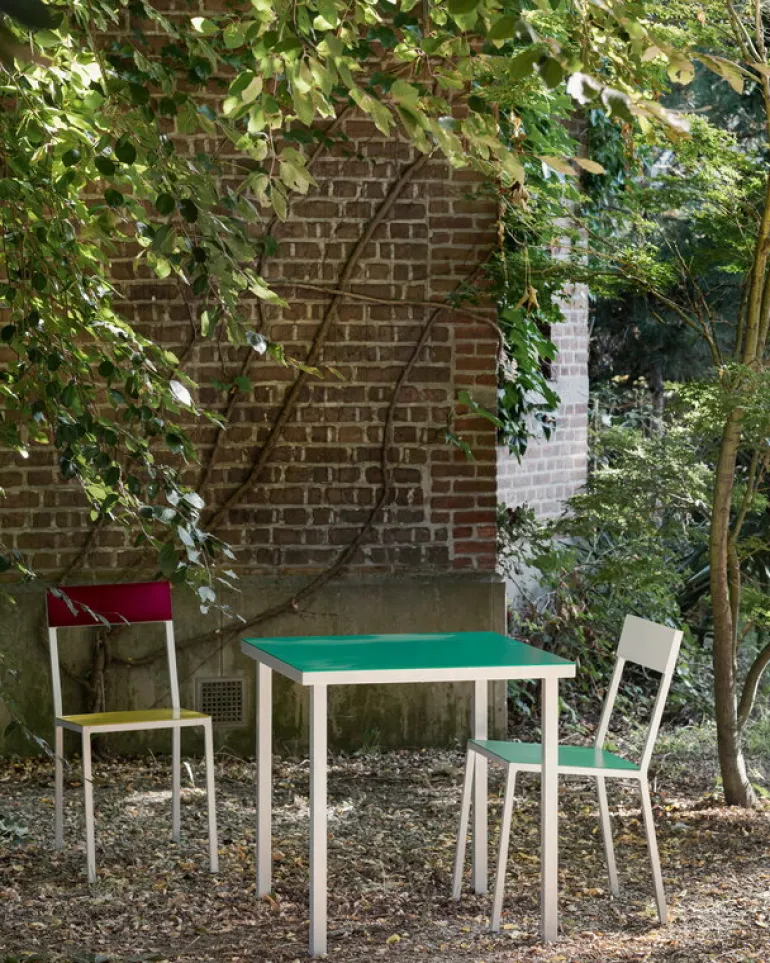 valerie_objects Alu dining table, small, green