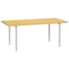 valerie_objects Alu dining table, medium, yellow