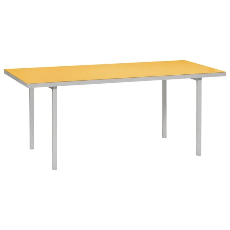 valerie_objects Alu dining table, medium, yellow