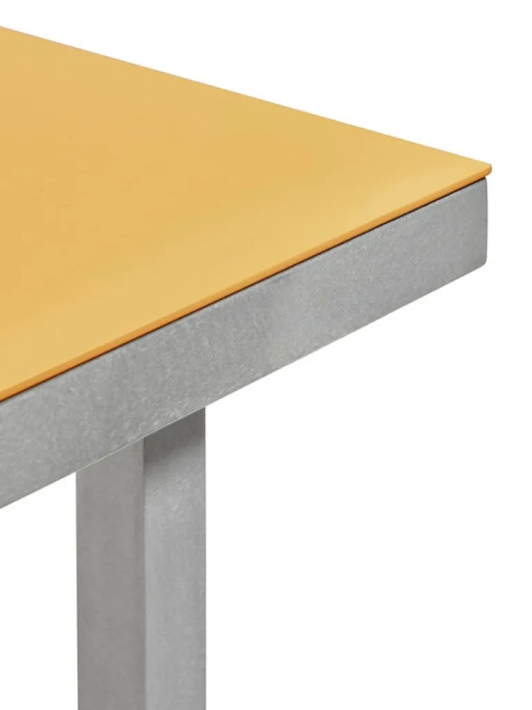 valerie_objects Alu dining table, medium, yellow