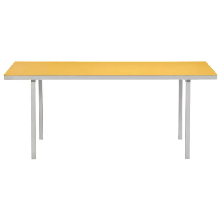 valerie_objects Alu dining table, medium, yellow