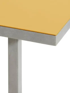 valerie_objects Alu dining table, medium, yellow