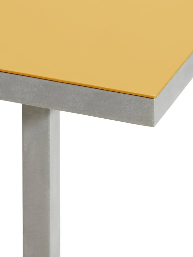 valerie_objects Alu dining table, medium, yellow
