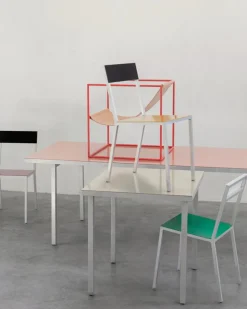 valerie_objects Alu dining table, large, pink