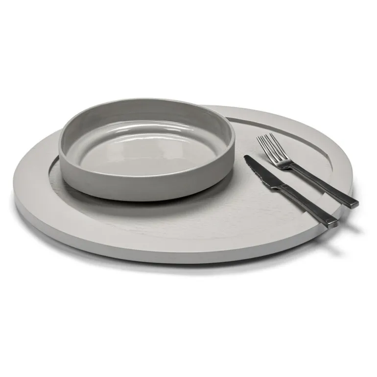 valerie_objects Inner Circle high plate, light grey