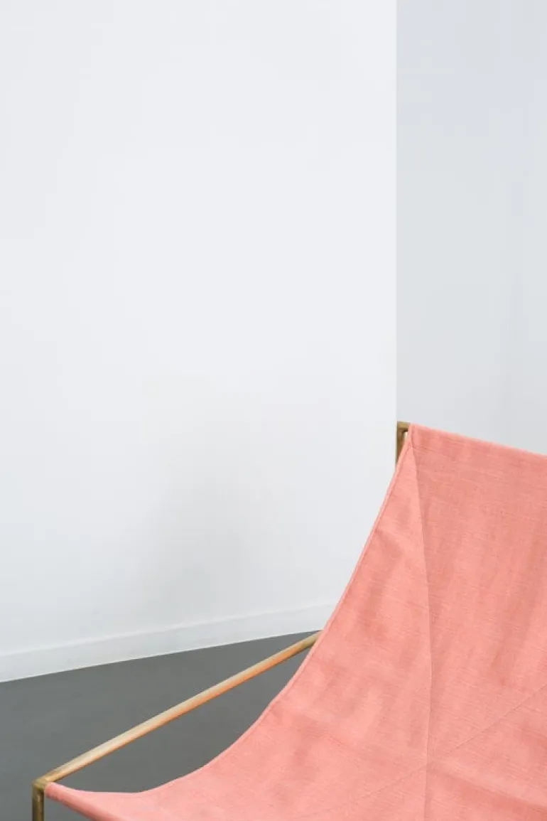 valerie_objects Rocking Chair, brass - pink