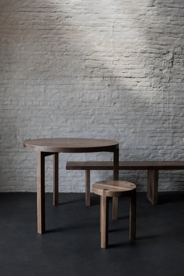 valerie_objects Solid bench, 200 cm, walnut