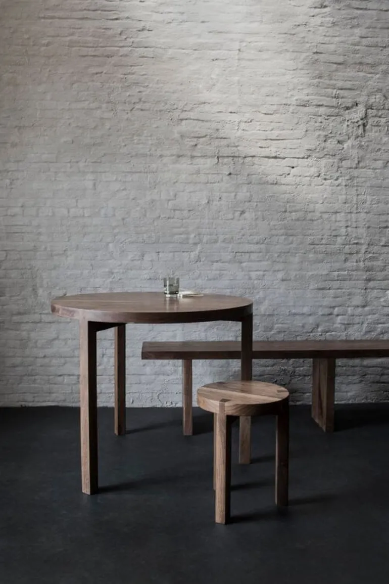 valerie_objects Solid bench, 200 cm, walnut