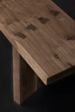 valerie_objects Solid bench, 200 cm, walnut