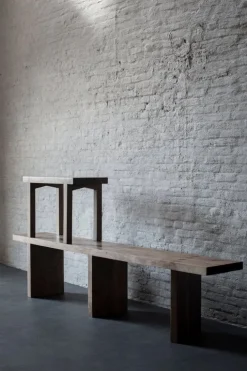 valerie_objects Solid bench, 200 cm, walnut