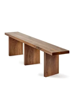valerie_objects Solid bench, 200 cm, walnut