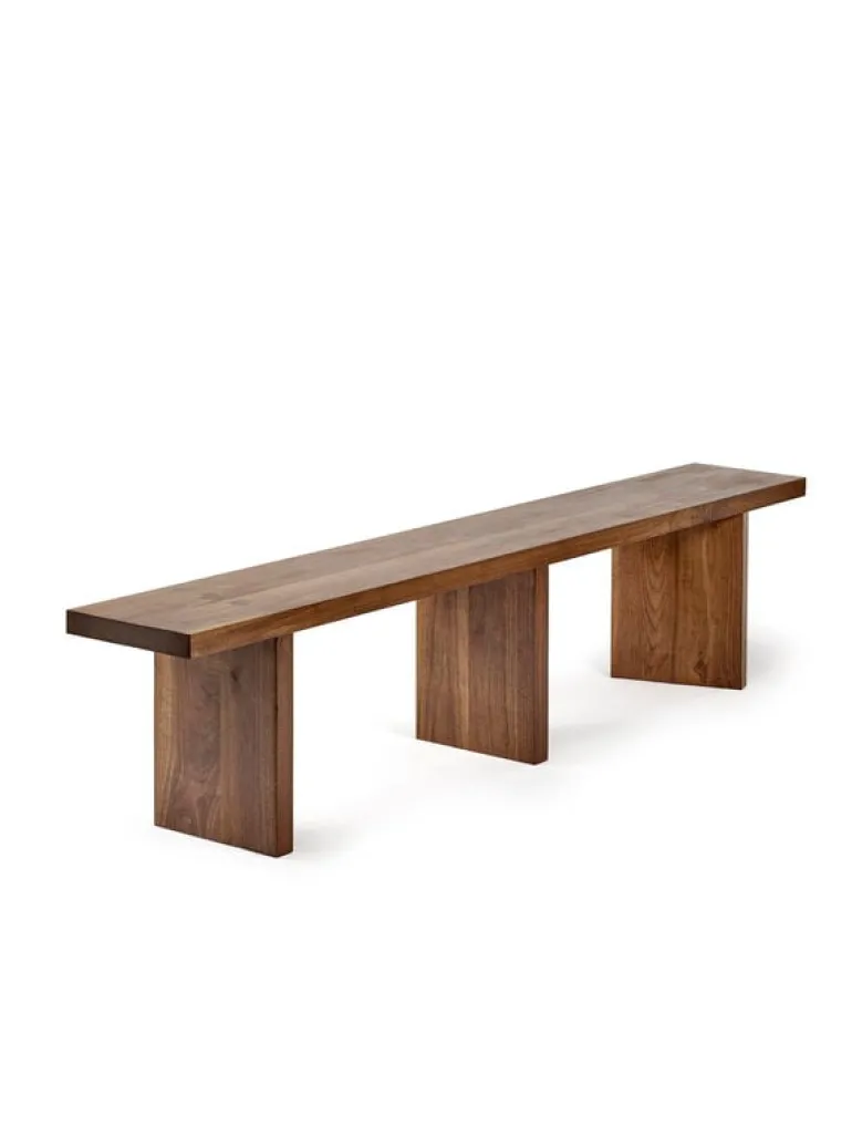 valerie_objects Solid bench, 200 cm, walnut
