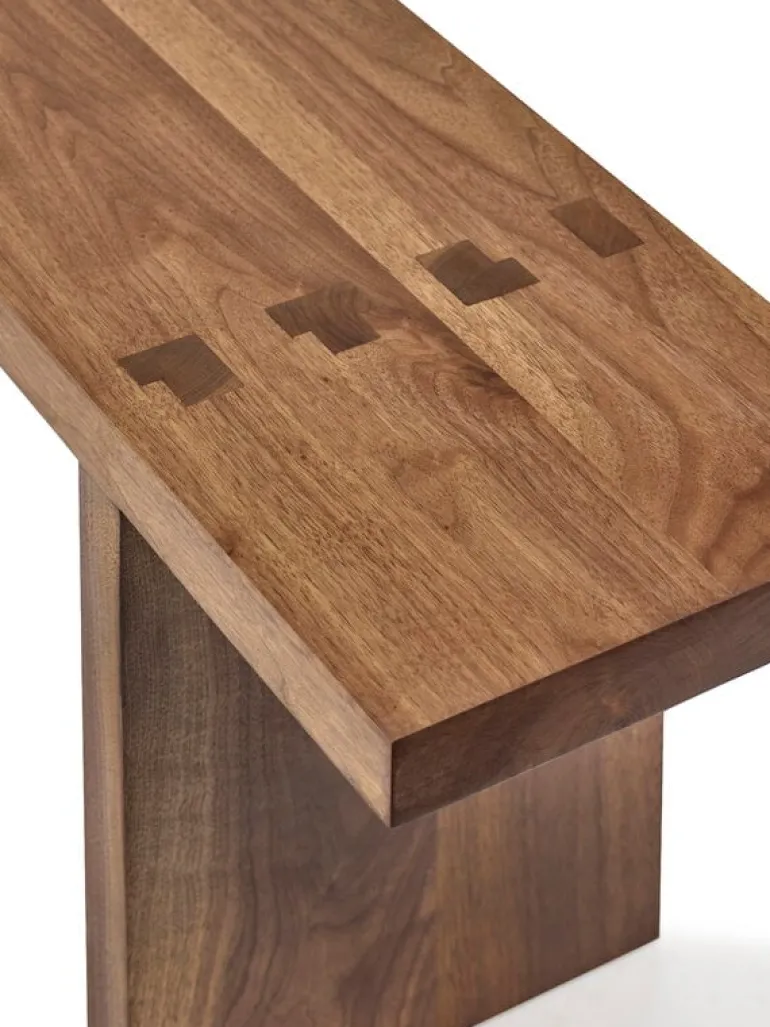 valerie_objects Solid bench, 200 cm, walnut