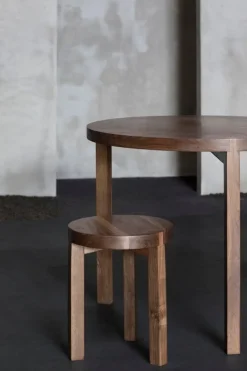 valerie_objects Solid dining table, 90 cm, walnut