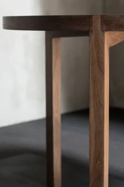 valerie_objects Solid dining table, 90 cm, walnut