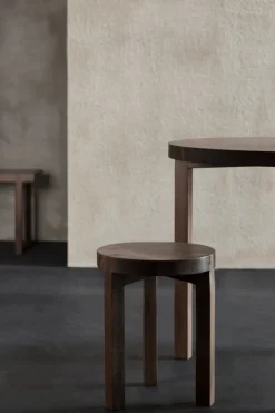 valerie_objects Solid dining table, 90 cm, walnut