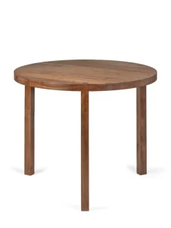 valerie_objects Solid dining table, 90 cm, walnut