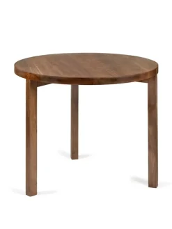 valerie_objects Solid dining table, 90 cm, walnut