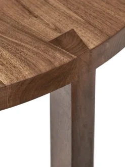 valerie_objects Solid dining table, 90 cm, walnut